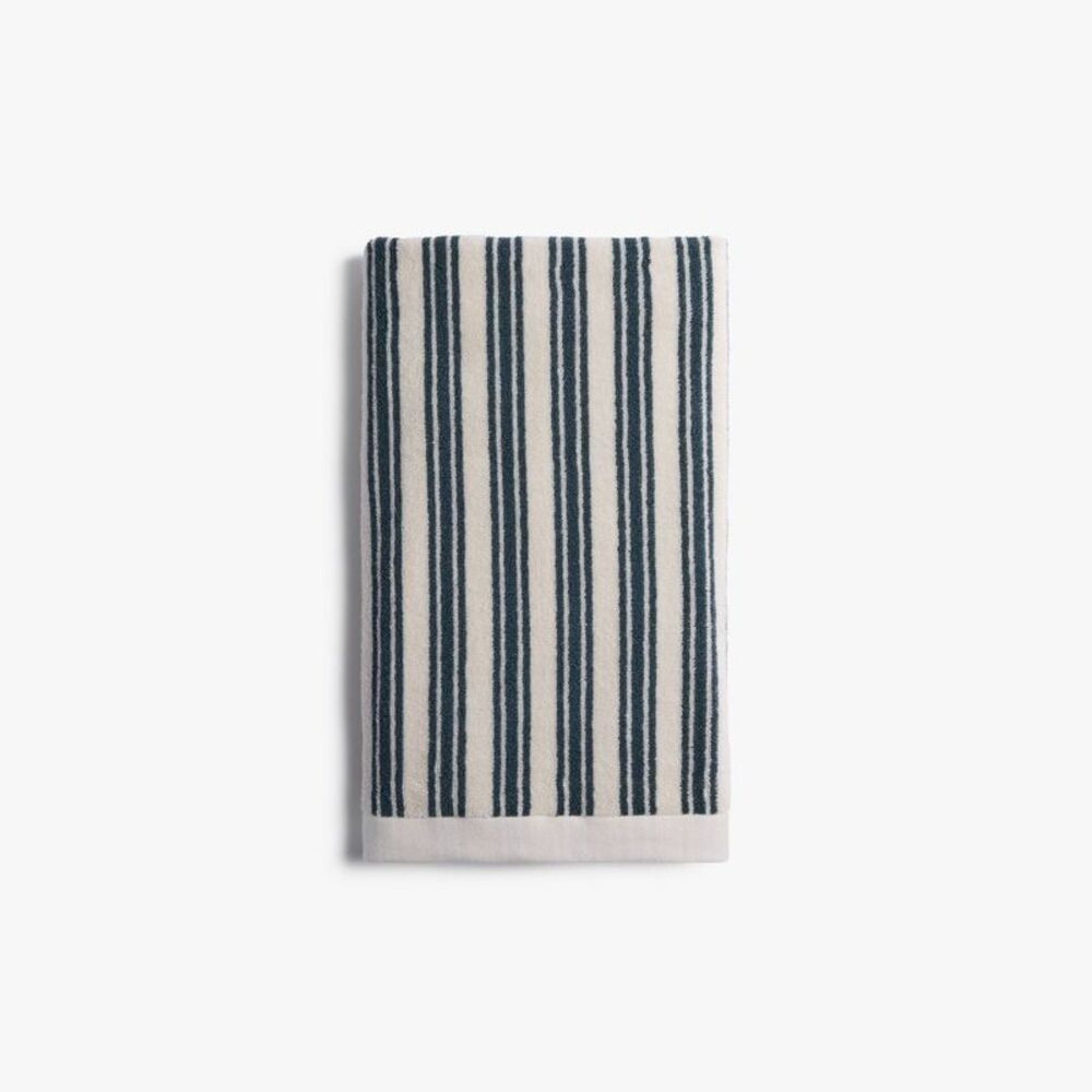 Striped Supersoft Bath Towel Parchment & Cove - Parachute